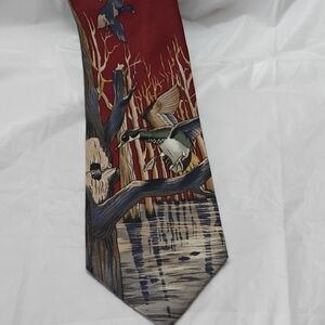 Feild & Stream Wildlife Print Tie with Ducks Vintage